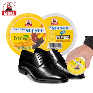 High Quality Acceptable Portable Double Sides Round Instant Hotel Shoe Shine Sponge
