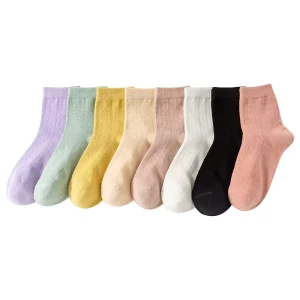 High Quality Candy Color Deodorant Sweat Absorption Breathable Comfortable Casual Ankle Cotton Spandex Pure Color Women Socks