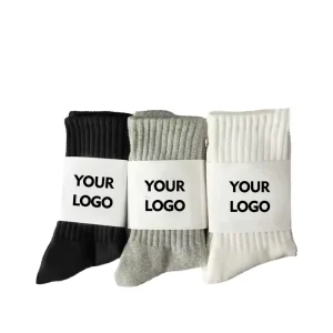 High Quality Custom Logo Deodorant Sport White Socks Men Letter Running Custom Basketball Socks