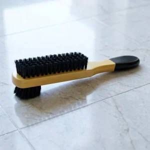 High Quality Dual Sided Natural Wooden Shoe Cleaning Brush Pig Bristle Hair Type OEM Eco Friendly Shoe Brush
