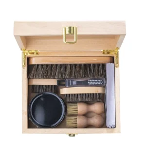 High Quality Genuine Leather Boots Shoes Care Horse Bristle Polish Shoes Brush Set