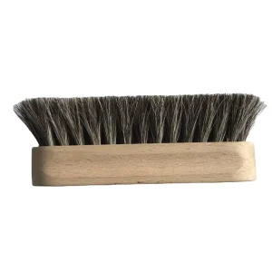 High Quality Horse Hair Natural Wood Shoe Cleaning Brush Dust Removal Grip Handle Portable 12.5×4.5x2cm Box Packaging