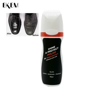High Quality Manufacturer 75ml Instant Transparent Liquid Leather Shoe Polish with Sponge Applicator