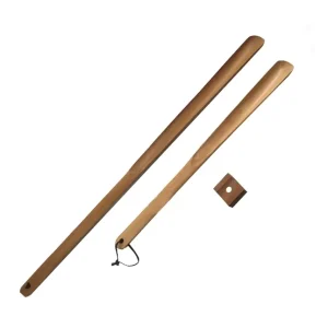 High Quality Shoe Wearing Tools Custom Shoehorn Wooden Lazy Shoe Horn with Logo with Handle