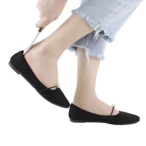 High Quality Short Handle Little Stainless Steel Leather Shoe Horn