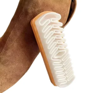 High Quality Wooden Handle Rubber Napped Leather Shoe Eraser Suede Nubuck Cleaning Brush Plastic Hair Grip Custom Logo Option