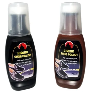 High grade Waterproof Liquid Shoe Polish Enriched with Brazilian Carnauba Wax Bottled Packaging Available in Multiple Colors