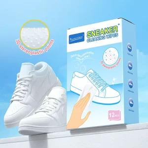 High quality Non Woven Sneaker Wet Wipes Disposable Travel Portable Shoe Cleaner Individually Wrapped 80% Active