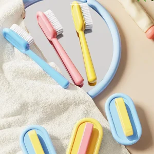 Home Shoe Brush with Soft Non Degradable Bristles Plastic Handle for Effective Shoe Cleaning