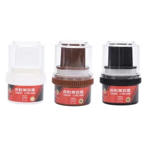 Honco OEM Men’s Factory Custom Leather Shoes Glow in the Dark Sheep Oil Shoe Polish Cream Sponge Head Paste in a Can 50ml