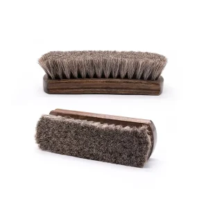 Horse Hair Brush Wood Handle Brush Suede Nubuck for Cleaning Leather Shoes Boots Sneakers