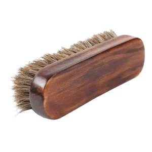 Horse Hair Shoe Brush with Wooden Handle Shoe Cleaning Brush