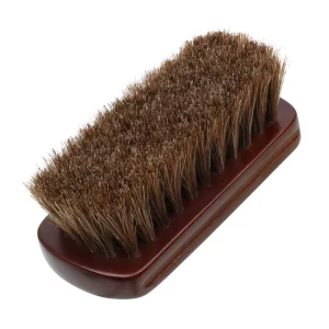 Horse Hair Solid Wood Foot Brush with Oil Polishing and Dust Removal for Leather Cleaning
