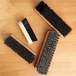 Horsehair Bristles Hair Wood Soft Hair Brush Sneaker Shoe Cleaning Brush