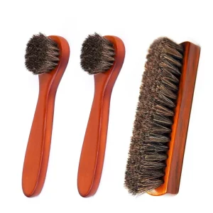 Horsehair Shine Shoes Body Wash Brush Kit Polish Dauber Cleaning Leather Shoes Boots Care Brushes Cleaner Brush