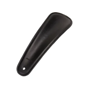Hotel Calzadores De Zapato Custom Logo PU Leather Shoehorn Shoe Horn Extra Long Handle Hotel Supplies Shoe Horns