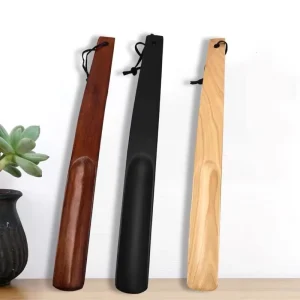 Hotel Custom Long Beech Wood Shoehorn 38CM Easy Quick Wear Shoes