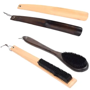 Hotel Supplies Wooden Long Handle Shoe Brush with PP Material for Bottle Cleaning