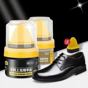 Household Black Leather Shoe Polish with Sheep Oil and Genuine Leather Maintenance Cream for Shoe Repair and Beauty Care