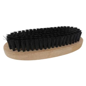 Household Cleaning Clothes Shoes Scrubbing Plastic Bristles Shoe Cleaning Brush Concave Solid Wooden Handle Brush