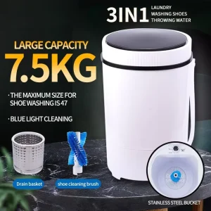 Household Electric Large Bucket Single Cylinder Semi automatic All In One Washer Dryer 4.6 5.5kg Capacity Washing Machine Shoe