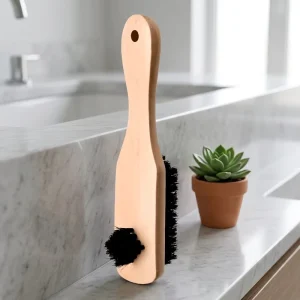 Household Multifunctional Shoe Brush Soft Bristle Pure Wooden Handle Polishing & Cleaning Brush for Leather Shoes
