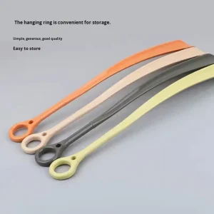 Household Plastic Shoe Horn with Long Handle No Bending Design 46cm Extended Length for Pregnant Women
