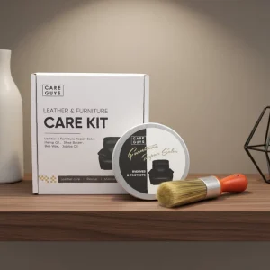 Household Wooden Leather Furniture Care Brown Salve & Brush Leather Furniture Care Kit Brush with Soft Brush for Leather Wood Use