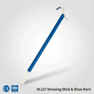 ISO13485 2-in-1 Plastic Dressing Stick and Shoe Horn for Homecare Elderly and Daily Disability Aid Rehabilitation Therapy Supply