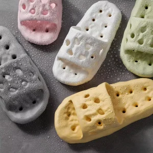 Indoor Bathroom Novelty Cheese Slippers Women Anti Slip Soft EVA Bulk Summer Low MOQ