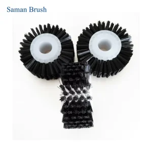 Industrial Grade PP Bristle Cleaning Roller Brush Plastic Handle Customizable OEM Modular Segment Polishing Brush