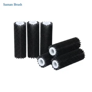 Industrial OEM Cylindrical Roller Brush with PP Bristles 2in Diameter Plastic Handle for Car Wash Cleaning and Polishing
