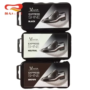 Instant Express Boot Shoe Shine Sponge Black Brown Neutral Colors Easy Clean Unisex Shoe Polish