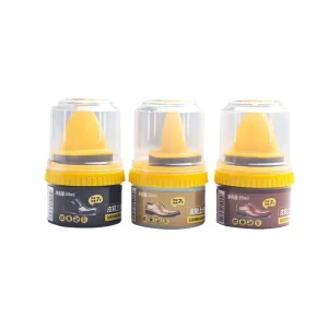 Instant Shine Shoe Cream Polish Self Shine Cream Kit for Leather Boots and Shoes with Applicator Sponge 50 Ml