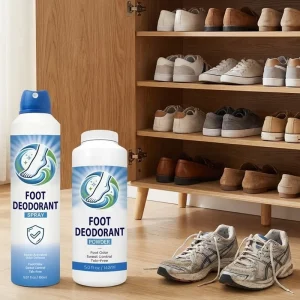 Invisible Foot Powder Spray & Foot Powder Set Talc Free Odor Sweat Control Deodorant Shoes Freshness Eliminator