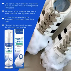 JAYSUING Sneakers Decontamination Upper Clean Water Free Bright White Shoes Foam Cleaner