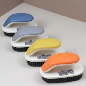 JY 1081 Multi Coloured Plastic Handheld Durable Cleaning Brush with PET Bristles for Home Shoe Laundry Use