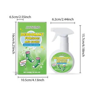 Jaysuing Fresh Dry Shoe and Sock Deodorant Spray Effective Odor Remover Air Freshener for Shoe Cabinets