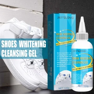 Jaysuing No Rinse White Sneaker Cleaner Effortless Foam Whitener for Oxidized Shoe Soles & Stains