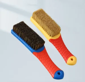 Kitchen Bathroom Walnut-Coated Plastic Cleaning Brush for Home Cleaning Washing with Strong Nylon Bristle