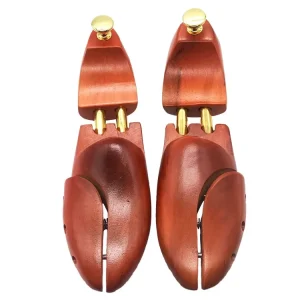 LM003L P Luxury Color Lacquered Adjustable Lotus Pine Wooden Shoe Tree Shoe Last with Gold Color Fitting
