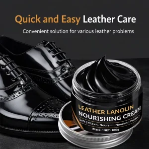 Lanolin Leather Nourishing Cream Shoe Polish Black Conditioner for Restore Color Shine Environmental Materials Portable Leather