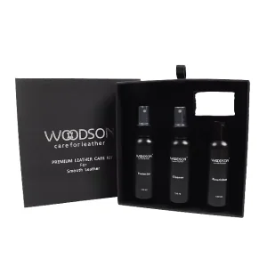 Leather Care with Leather Cleaner, Protector, Nourisher for Bag, Shoes, Sofa, Car Seats, Smooth Leather Care Kit