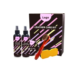 Leather Cleaner and Conditioner Kit for Leather Seat and Furniture with Shine Wax Applicator Sponge and Cloth Included