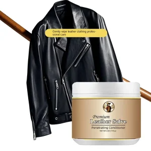 Leather Clothing & Jacket Maintenance Cream 2 in 1 Detergent Cleaner with Nourishing & Conditioning Oil