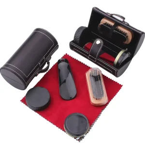 Leather Shoe Polish Set with Black Cleaning and Decontamination Oil Brush Non slip Tools