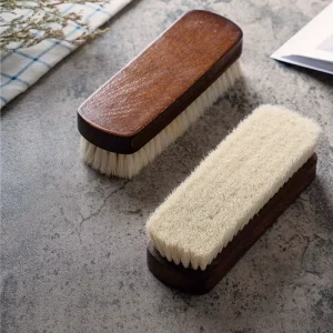 Leather Shoes Bag Special Brush Premium Wool Solid Wood Ultra Soft Bristle Shoe Polish Cleaning Care Tool