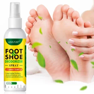 Lemon Scent Foot Freshener Effectively Eliminate Odor and Long lasting Freshness Shoe Fresh Spray Keep Shoes Odor free All Day