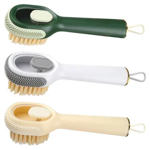 Liquid Shoe Cleaning Brush with Built in Dispenser Soft Wool Suede Laundry Brush Multi Purpose Stain Removal