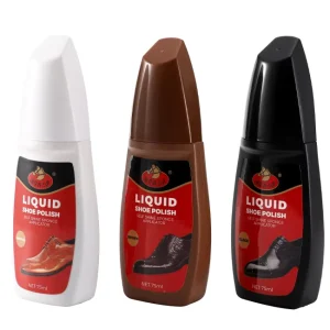 Liquid Shoe Polish OEM Plastic Bottle Self Brightening Leather Quick Shinning Nourishing Anti Mildew 75ml for Men